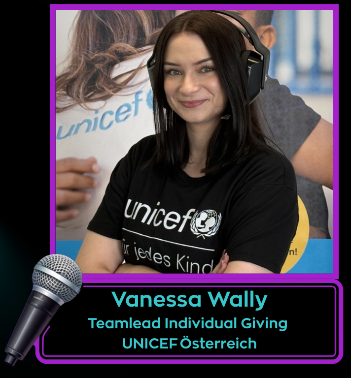 Speakerin Vanessa Wally, Teamlead Individual Giving, UNICEF Österreich